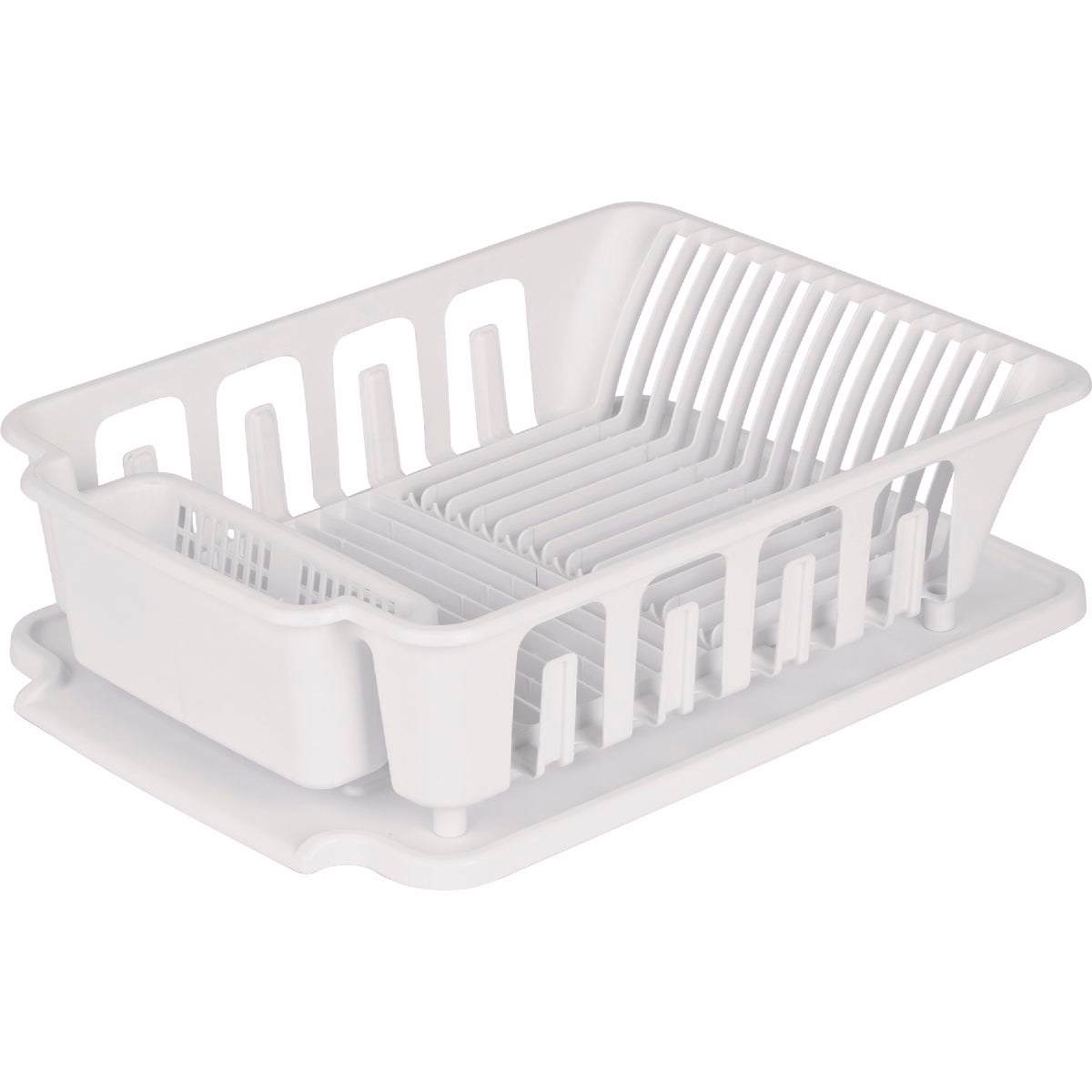 Sterilite 13.75 In. W. x 5.5 In. H. x 18.75 In. L. Dish Drainer (2-Piece)