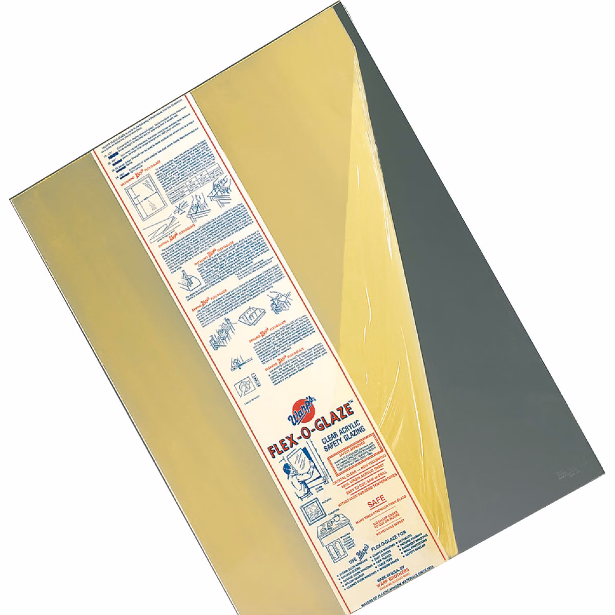 Warp's Flex-O-Glaze 48 In. x 96 In. x 0.100 (1/10 In.) Clear Acrylic Sheet