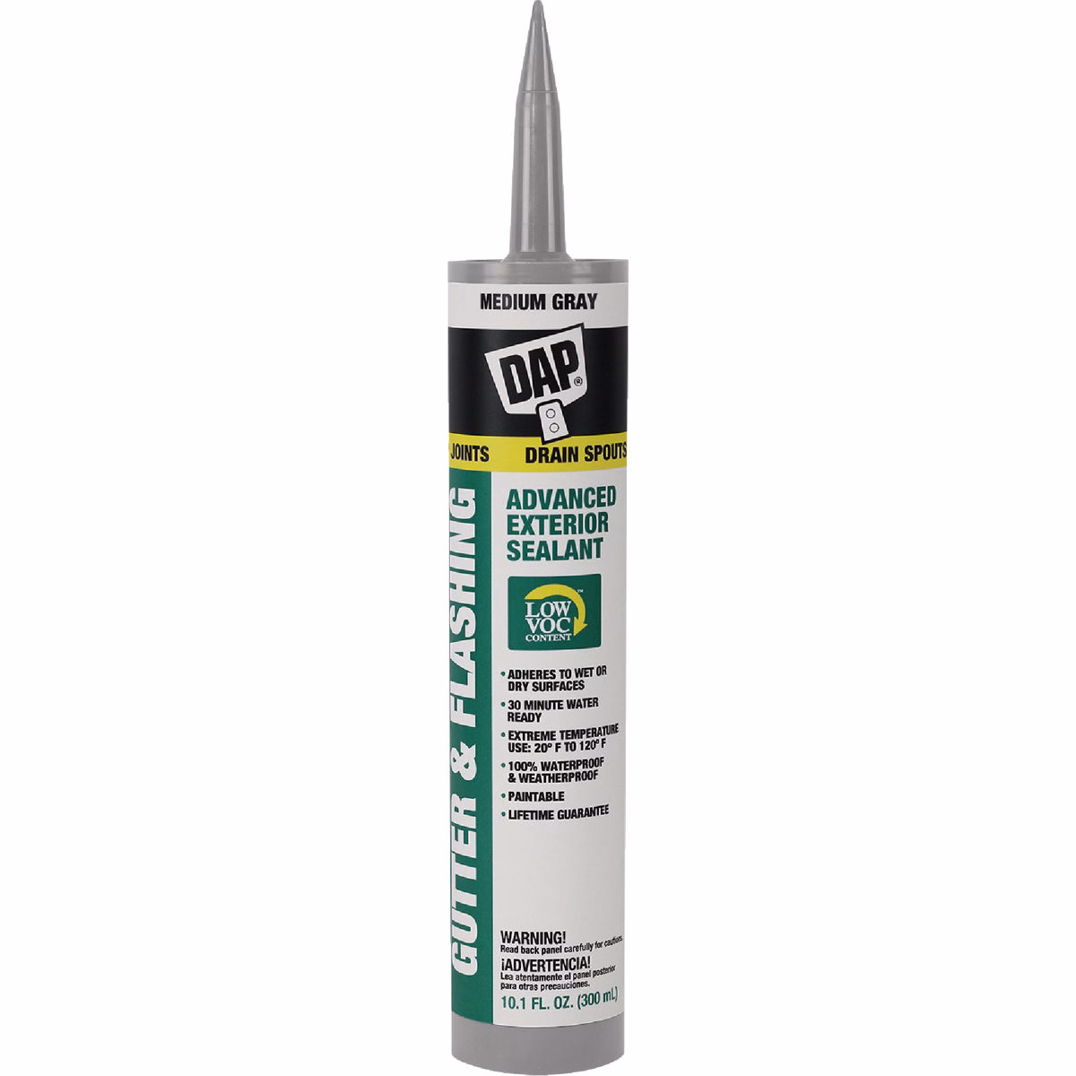 Dap 10.1 Oz. Gray Advanced VOC-Compliant Exterior Gutter & Flashing Sealant