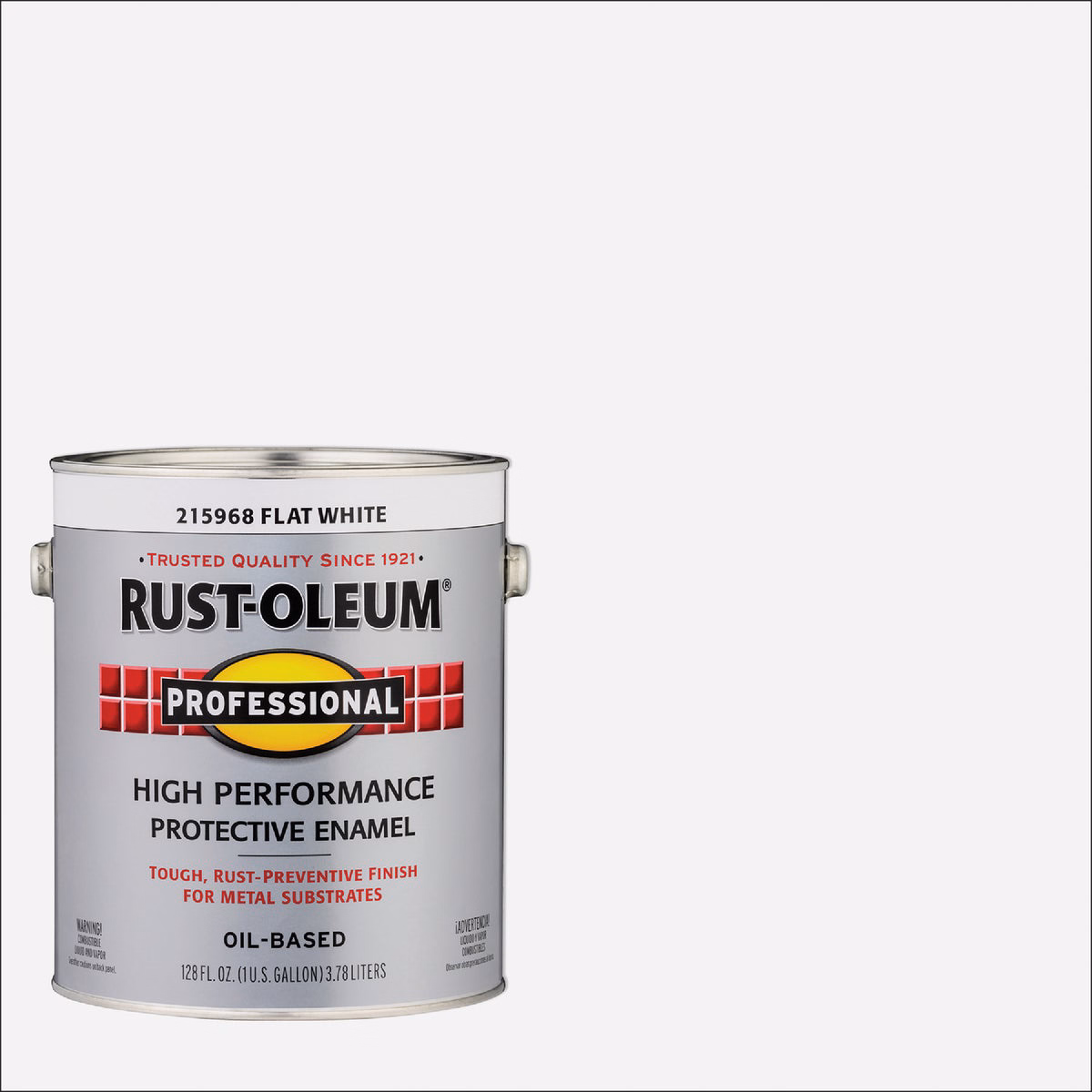 Rust-Oleum Professional Oil-Based Flat VOC Formula Rust Control Enamel, White, 1 Gal.