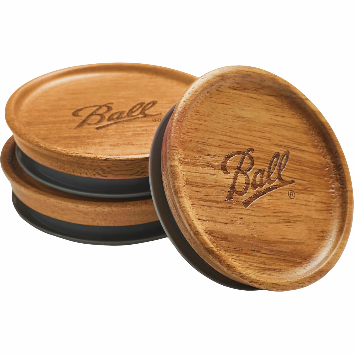 Ball Regular Mouth Wooden Lids (3-Pack)