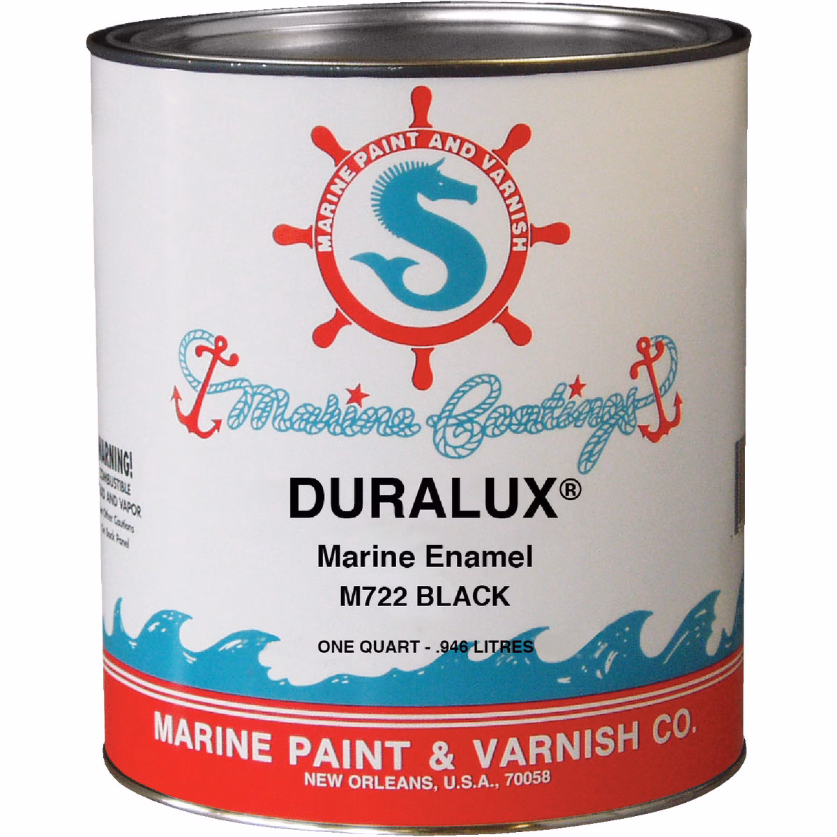 DURALUX Gloss Marine Enamel, Black, 1 Qt.