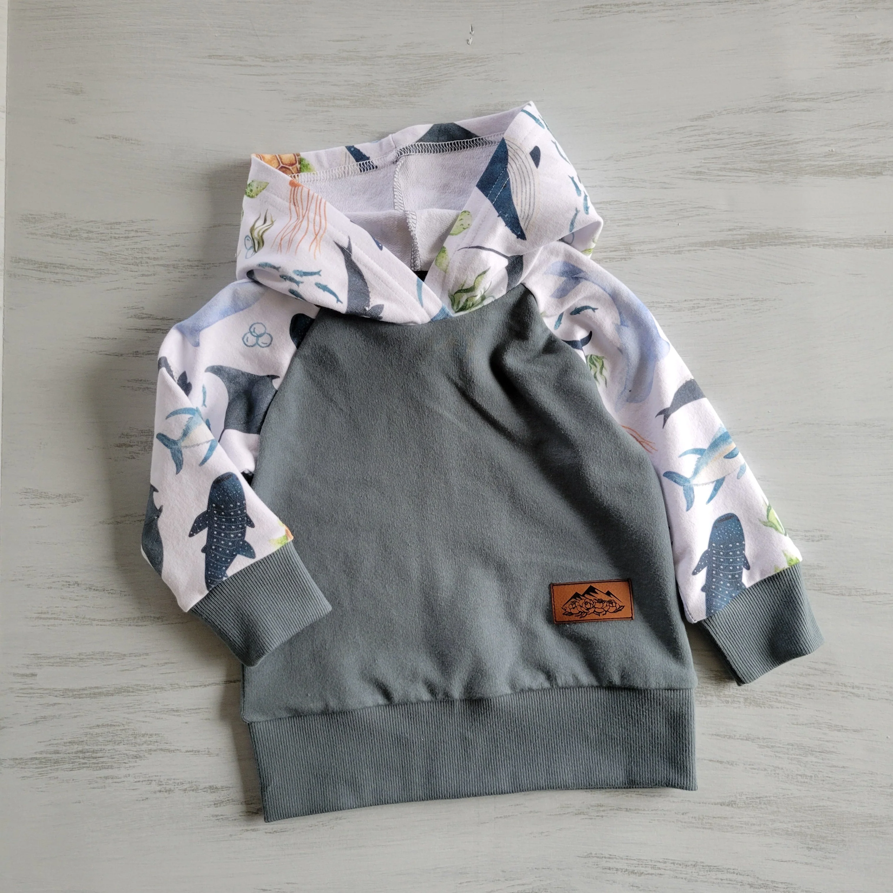 Kids Sea Life hoodie – Organic American Made Cotton