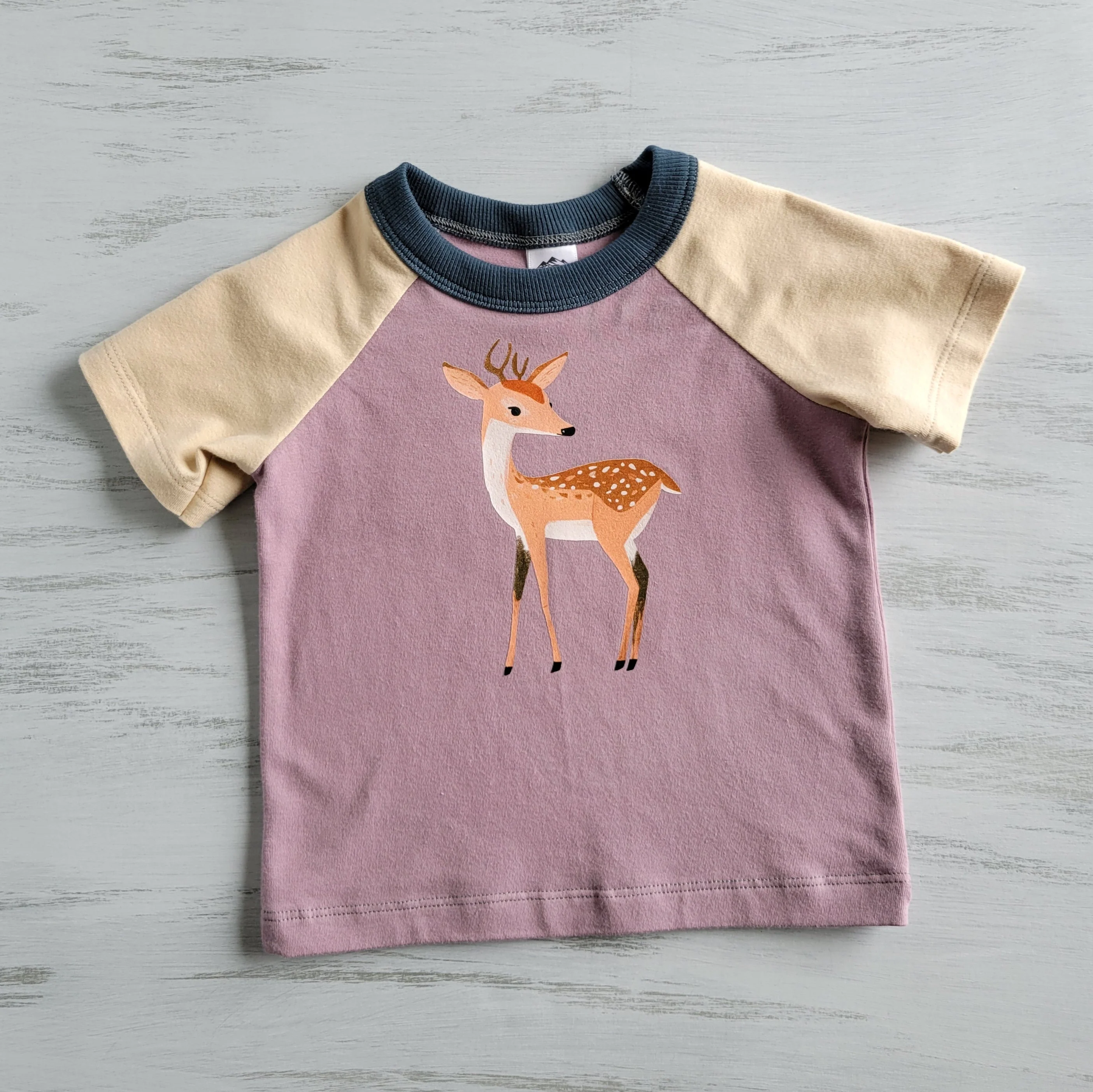 Purple – Kids Animals Tshirt – Organic American made Cotton