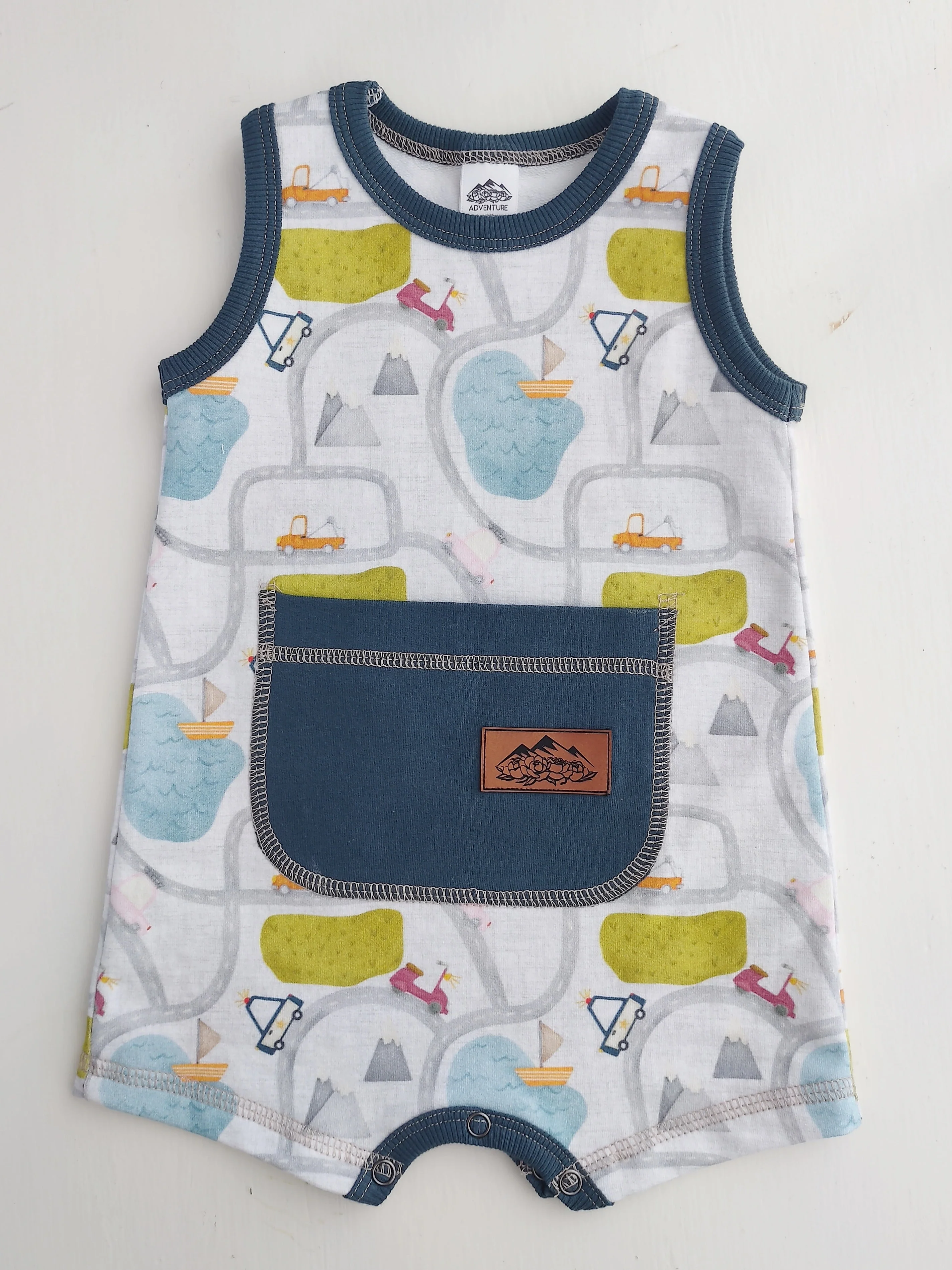 Baby/Toddler Tank Romper – Road Map