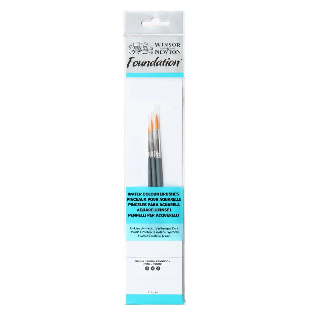 Foundation Watercolour Brush – Short Handle – 3 Pack (1)