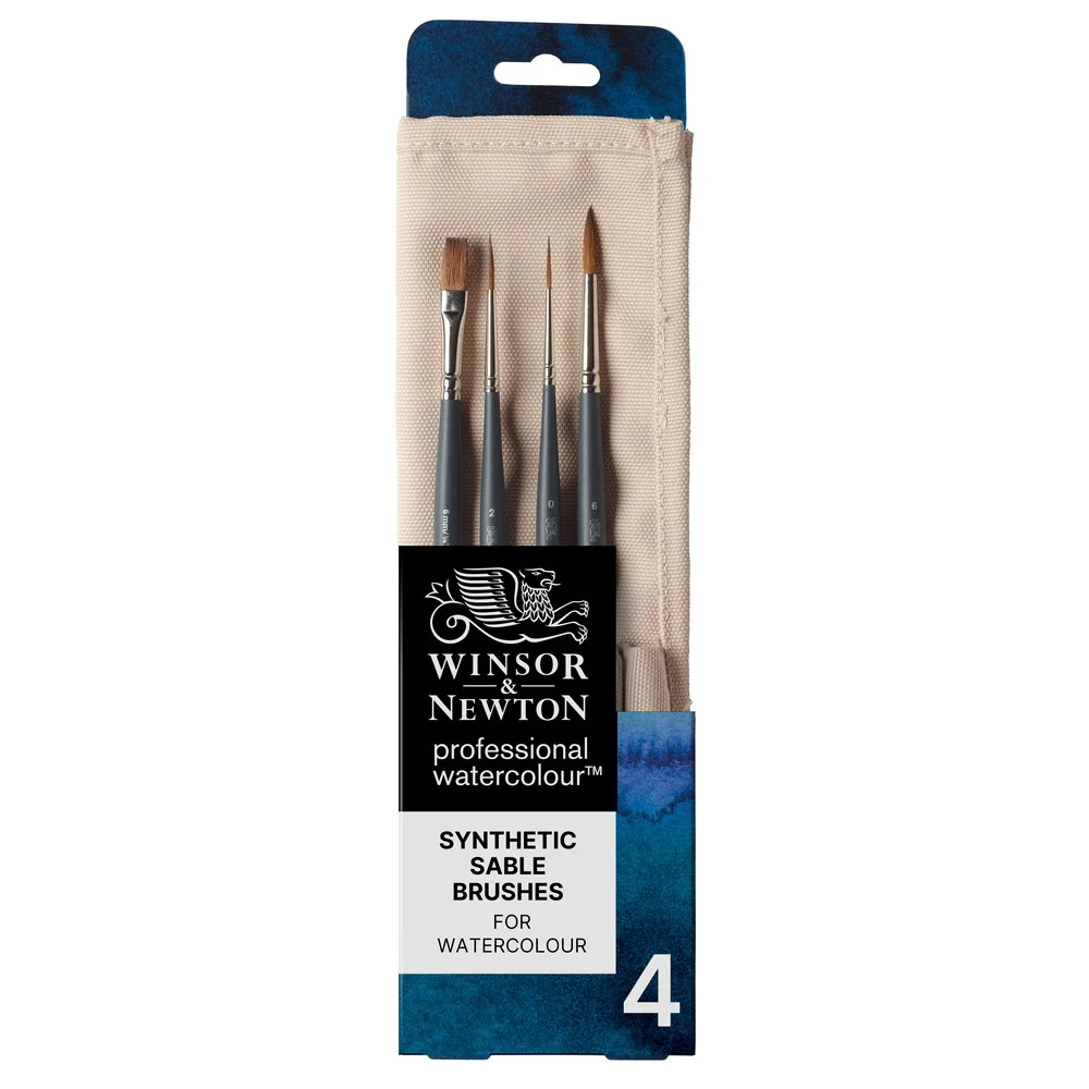 Synthetic Sable Brushes & Wallet Set