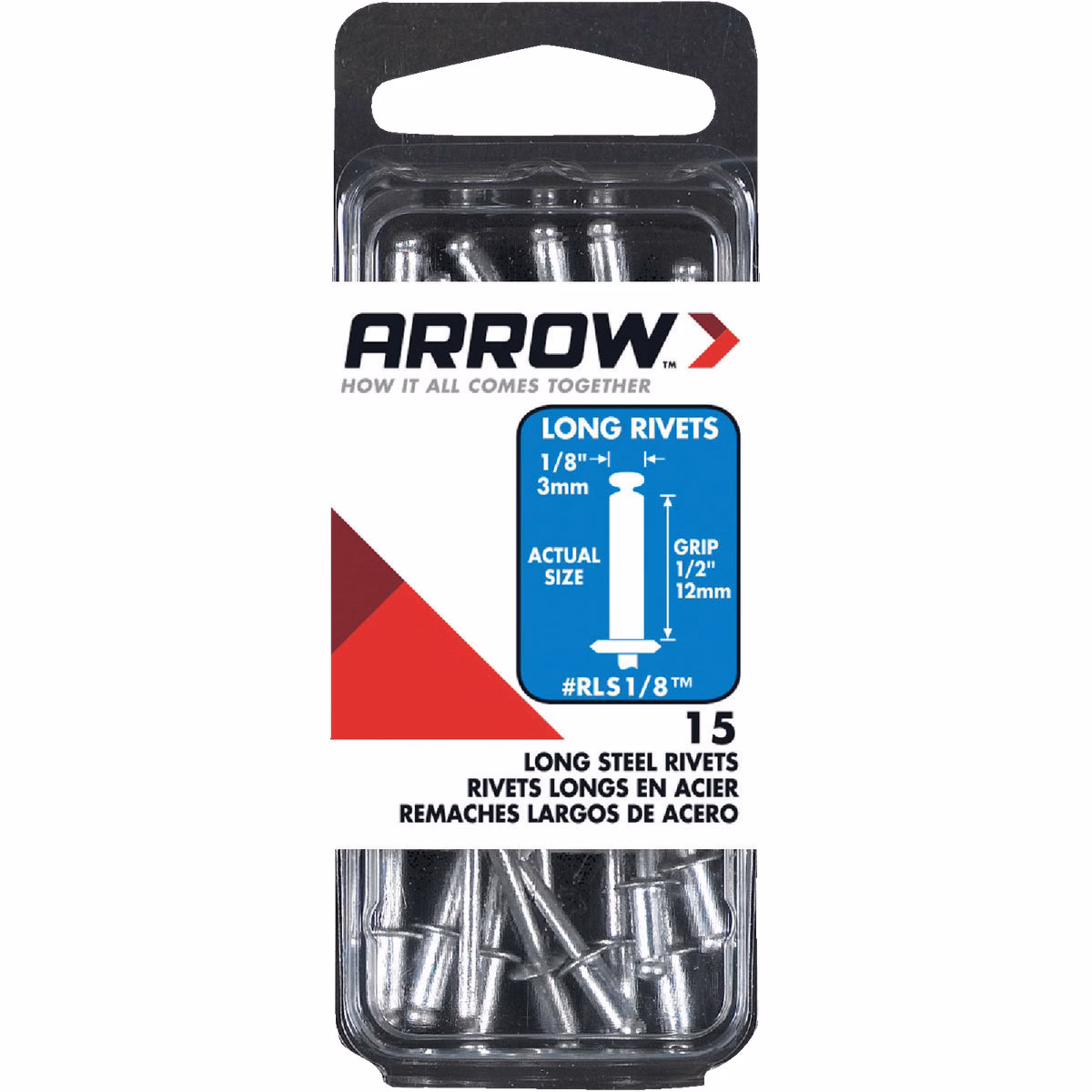 Arrow 1/8 In. x 1/2 In. Steel Rivet (15-Count)