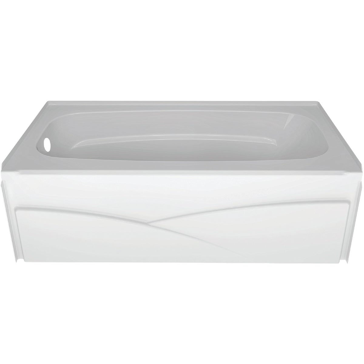 Delta Laurel 60 In. L x 32 In. W Left Drain Bathtub in White