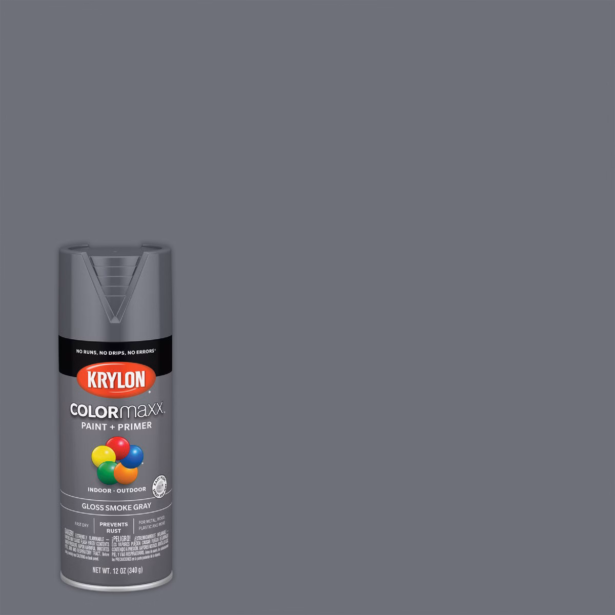 Krylon ColorMaxx 12 Oz. Gloss Spray Paint, Smoke Gray