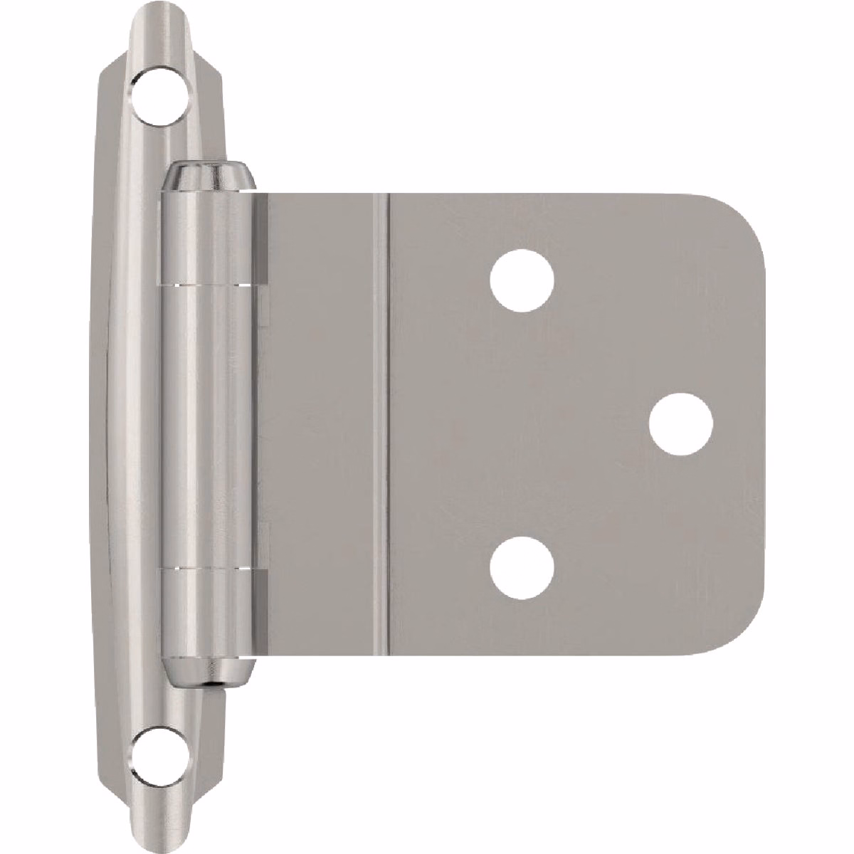 Amerock 3/8 In. Polished Chrome Inset Self Closing Face Mount Cabinet Hinge (2-Pack)