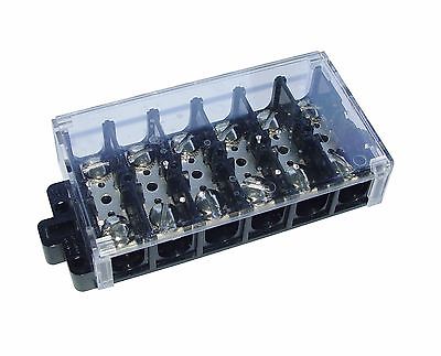 SUNS TG606-C UL Rated 60A/600V Covered Terminal Block 6 Pole 22-6 AWG Wire KU6-WC