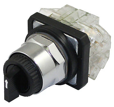 SUNS PBM30-S3MD-B-P21 30mm 3 Position Selector Switch Maintained 9001KS44BH21