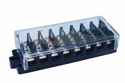SUNS TG608-C UL Rated 60A/600V Covered Terminal Block 8 Pole 22-6 AWG Wire KU8-WC