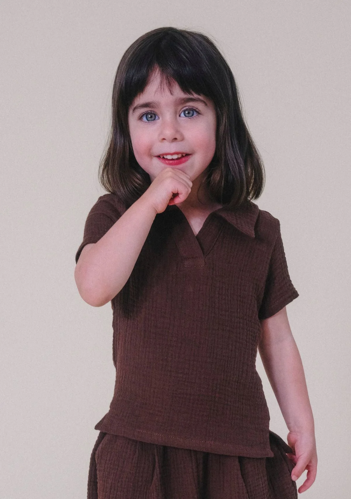 Nico Toddler Top – Chicory Coffee