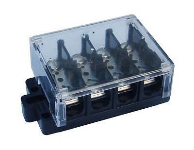SUNS TG604-C UL Rated 60A/600V Covered Terminal Block 4 Pole 22-6 AWG Wire KU4-WC