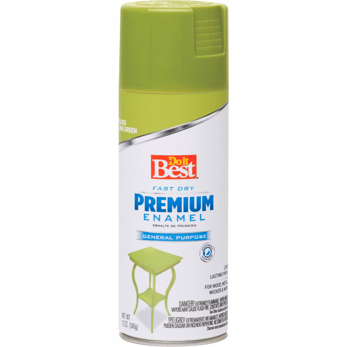 Do it Best Premium Enamel 12 Oz. Satin Spray Paint, Lime Green