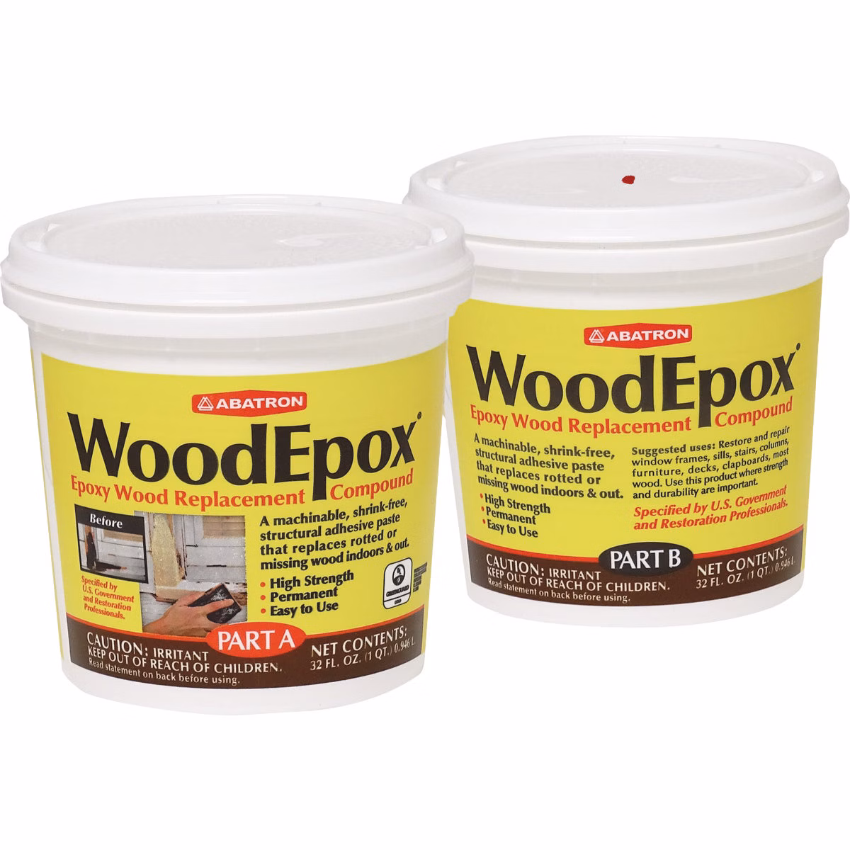 Abatron WoodEpox – Includes 1 Qt. Part A & 1 Qt. Part B