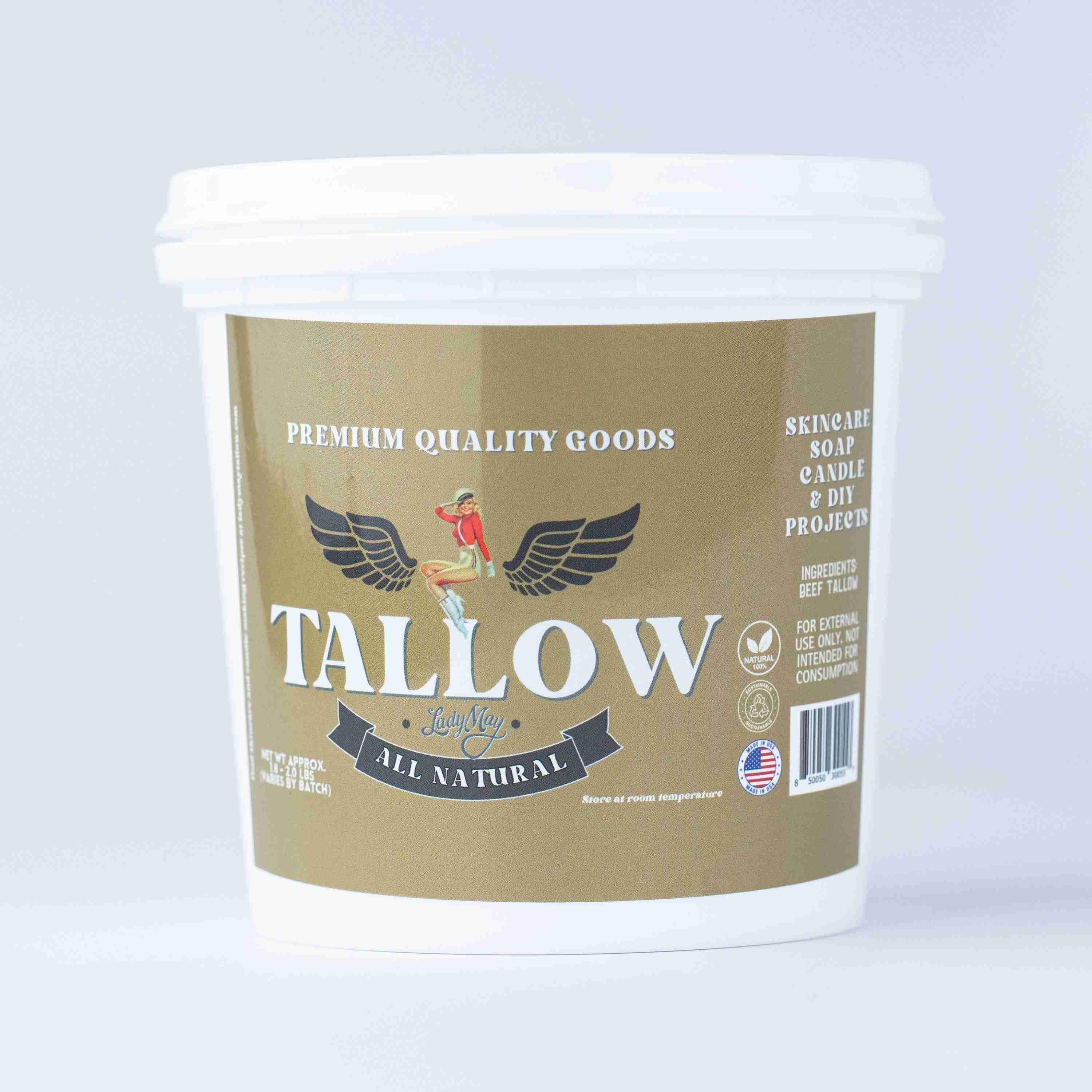 Unscented Beef Tallow – 2 Pounds | 100% Natural & Pure