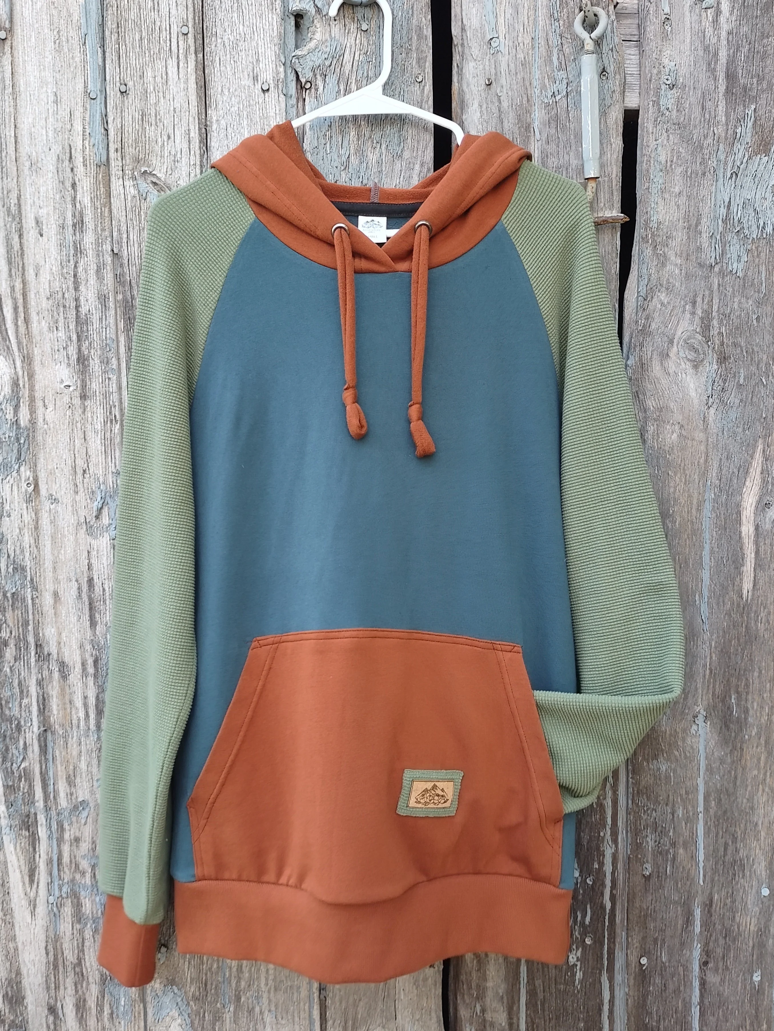 Men’s Rust Teal Green Hoodie