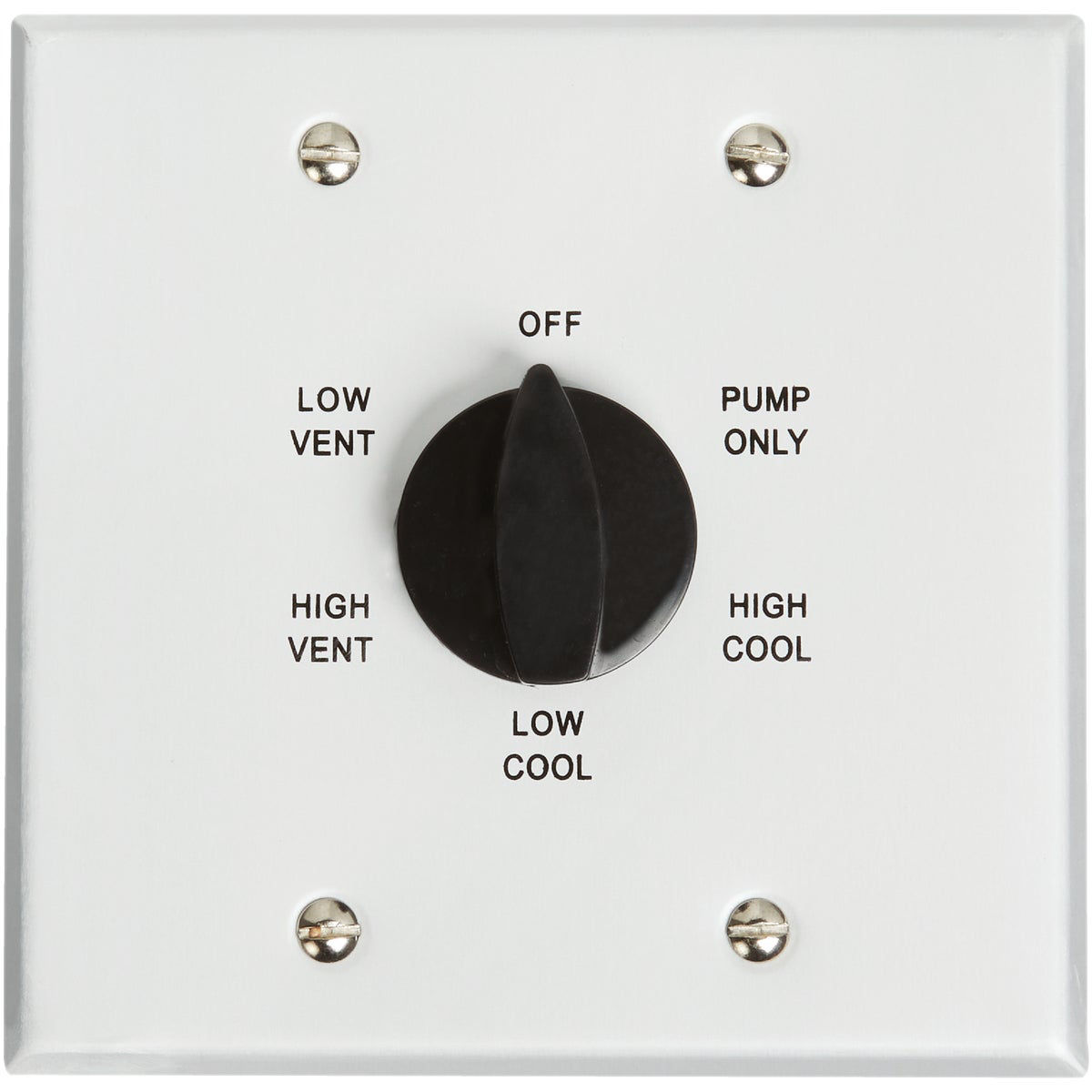 Dial Two-Speed Six-Position Metal Rotary Switch – 2 Gang Metal