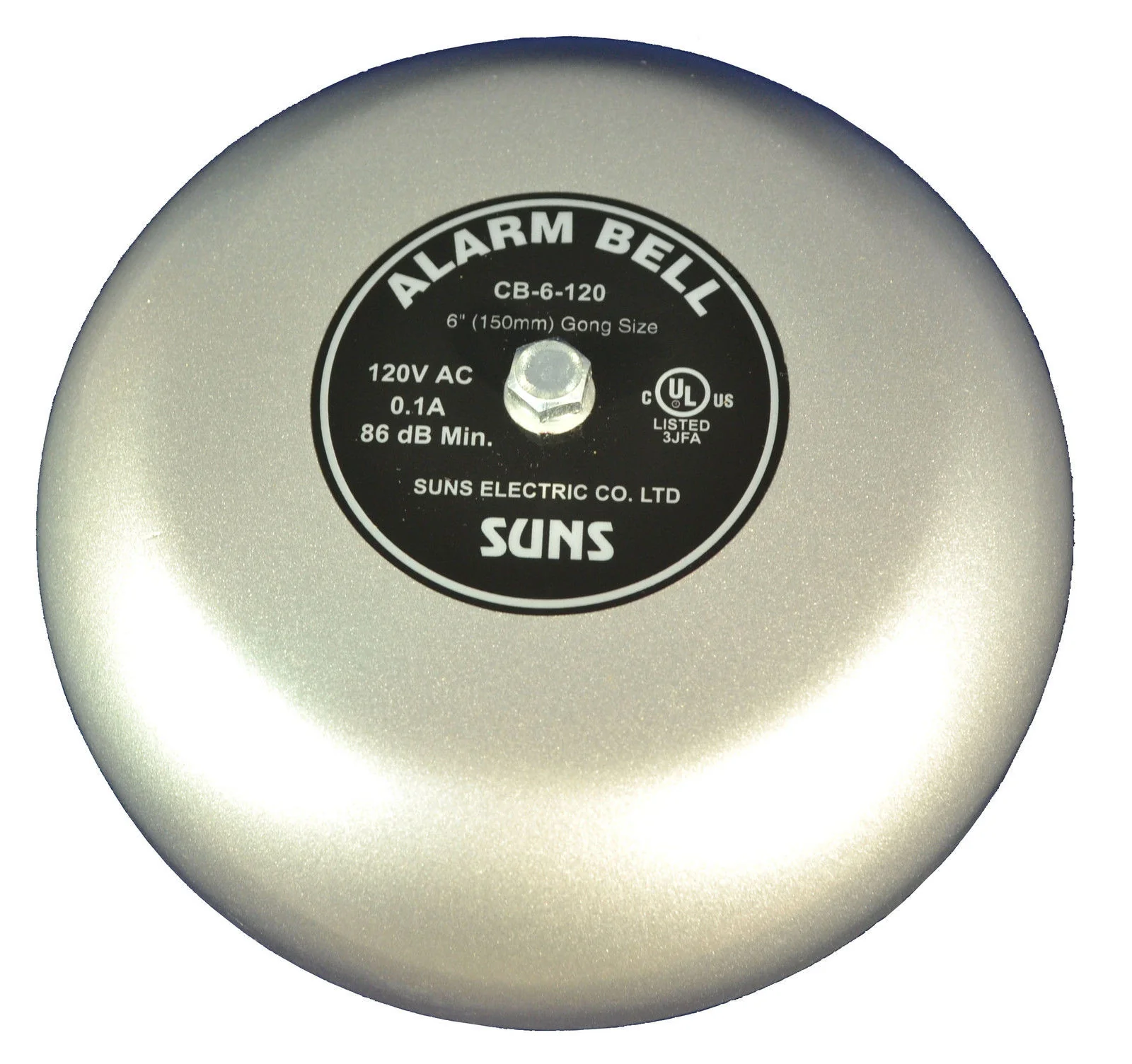 SUNS CB-6-120 Gray 120V Alarm Bell 6 Inch 120 Volt AC (6″ in 120 VAC)