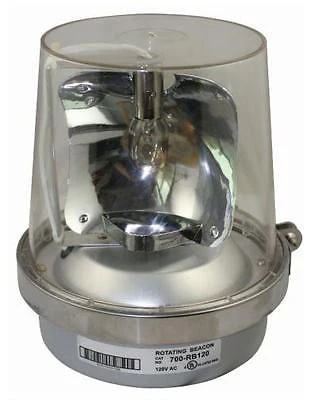 SUNS 700-RC120 UL Rated 120VAC Clear Rotating Beacon Emergency Signal Light 120V