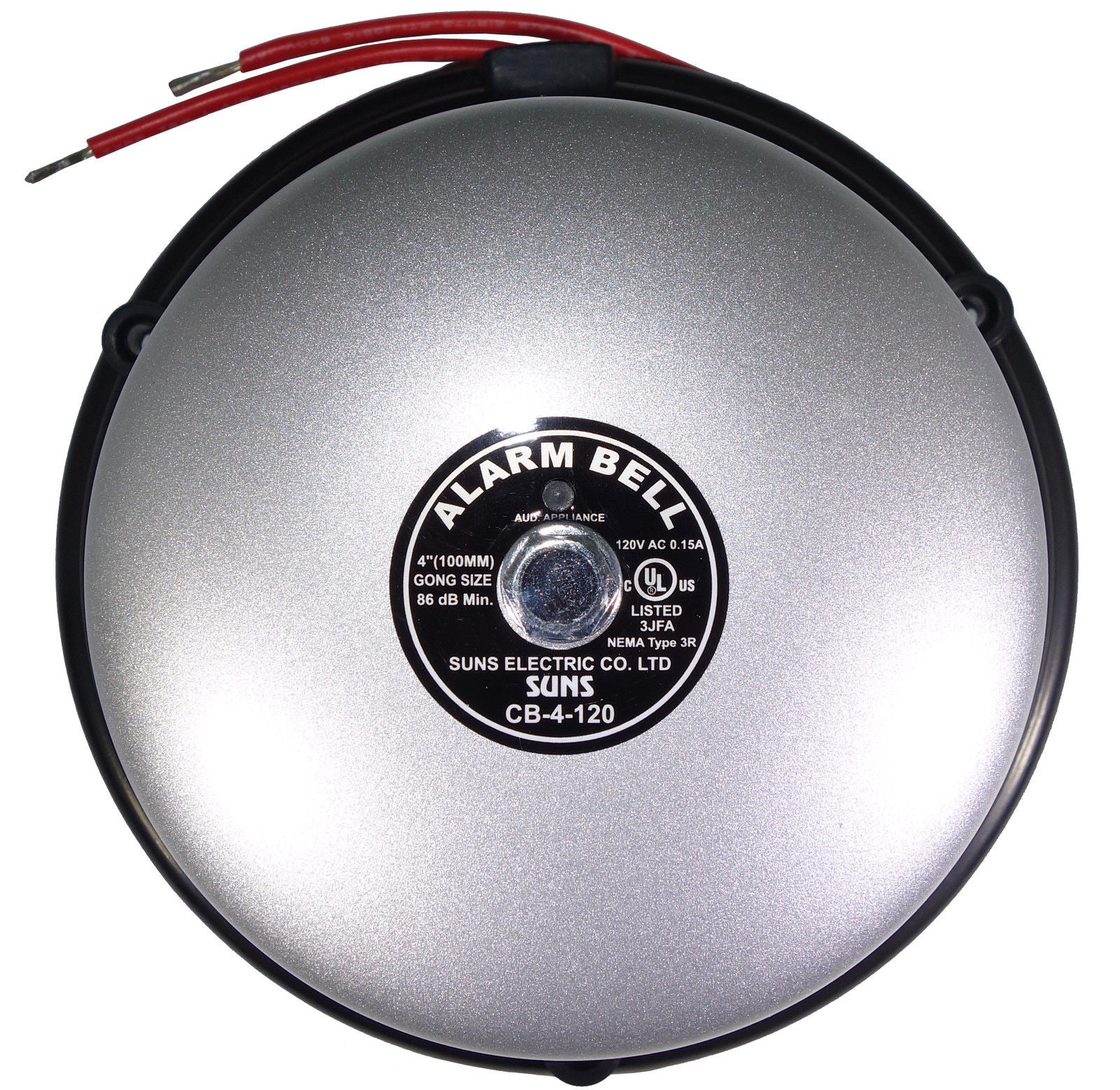 SUNS CB-4-120 Gray 120V Alarm Bell 4 Inch 120 Volt AC (4″ in 120 VAC)