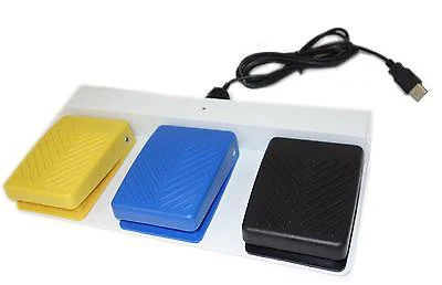 SUNS FS-81-SP-USB (3-Pedal) UL Certified Waterproof USB Three Pedal Medical Foot Switch
