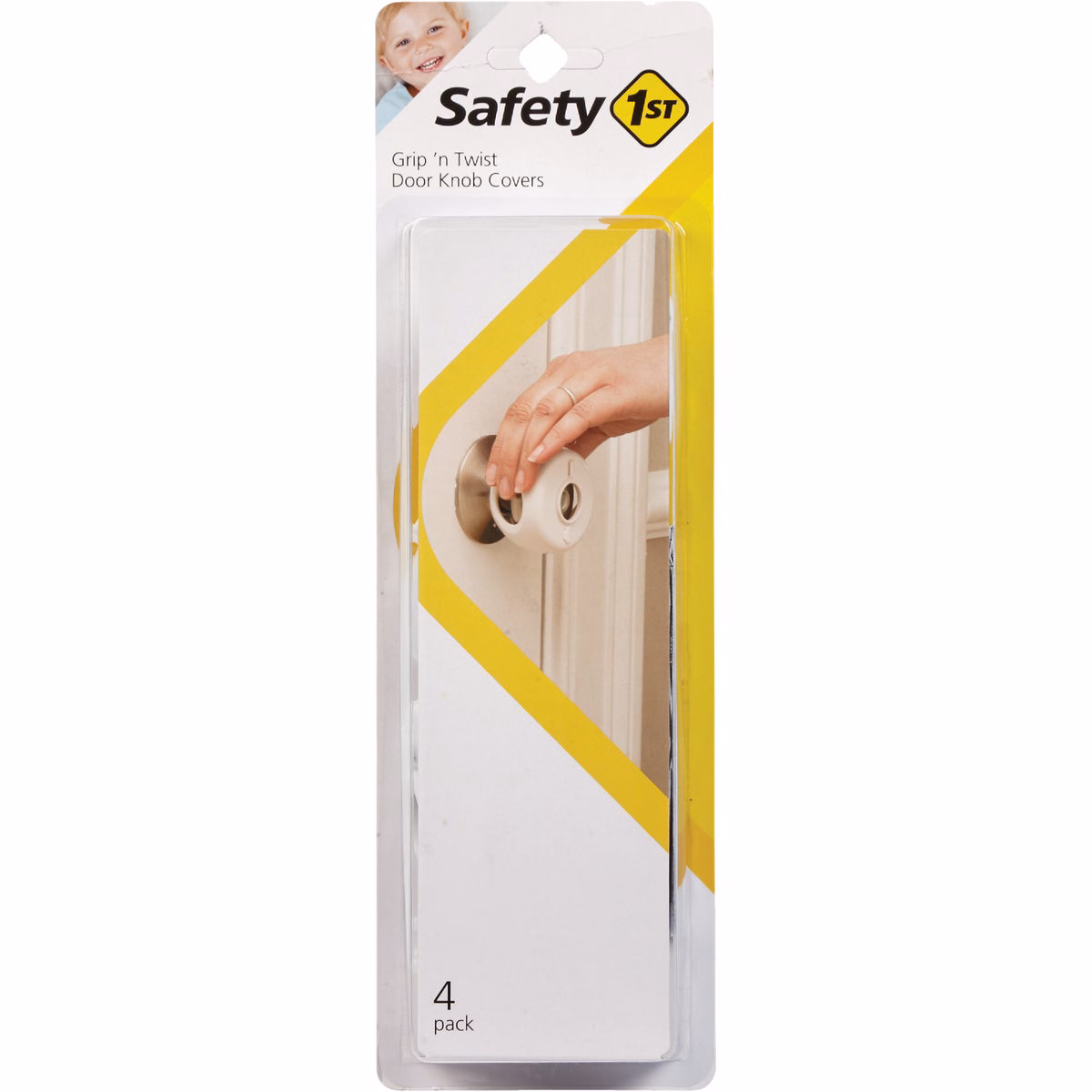 Safety 1st Grip n' Twist Snap-On White Door Knob Cover (4-Pack)