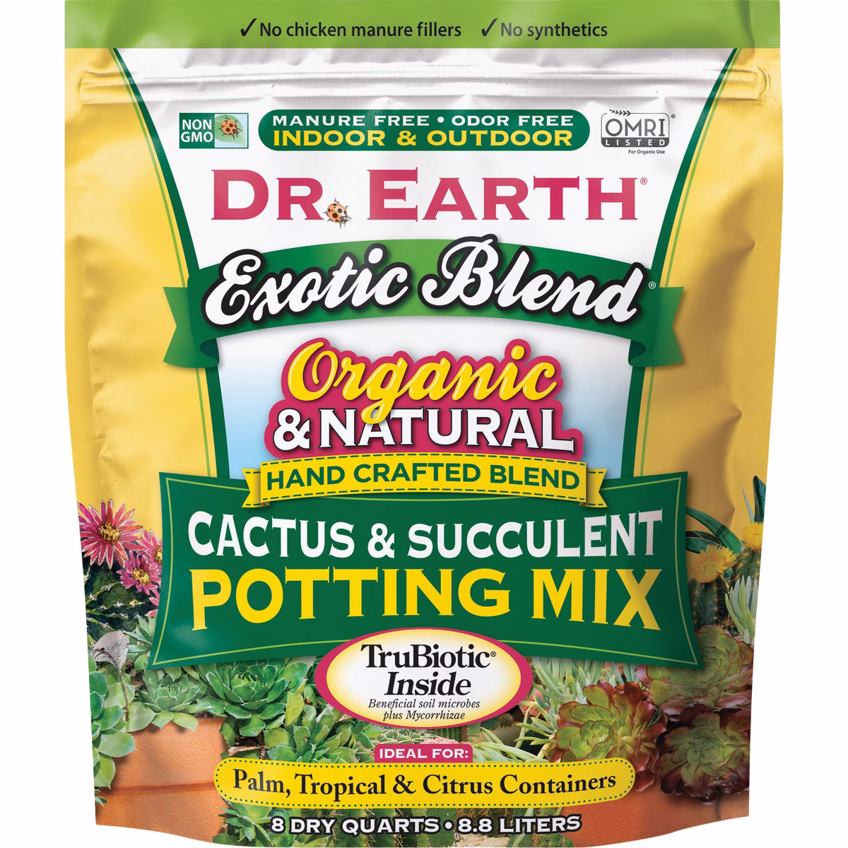 Dr. Earth Exotic Blend 8 Qt. 1/3 Lb. Cactus, Succulent Potting Soil Mix