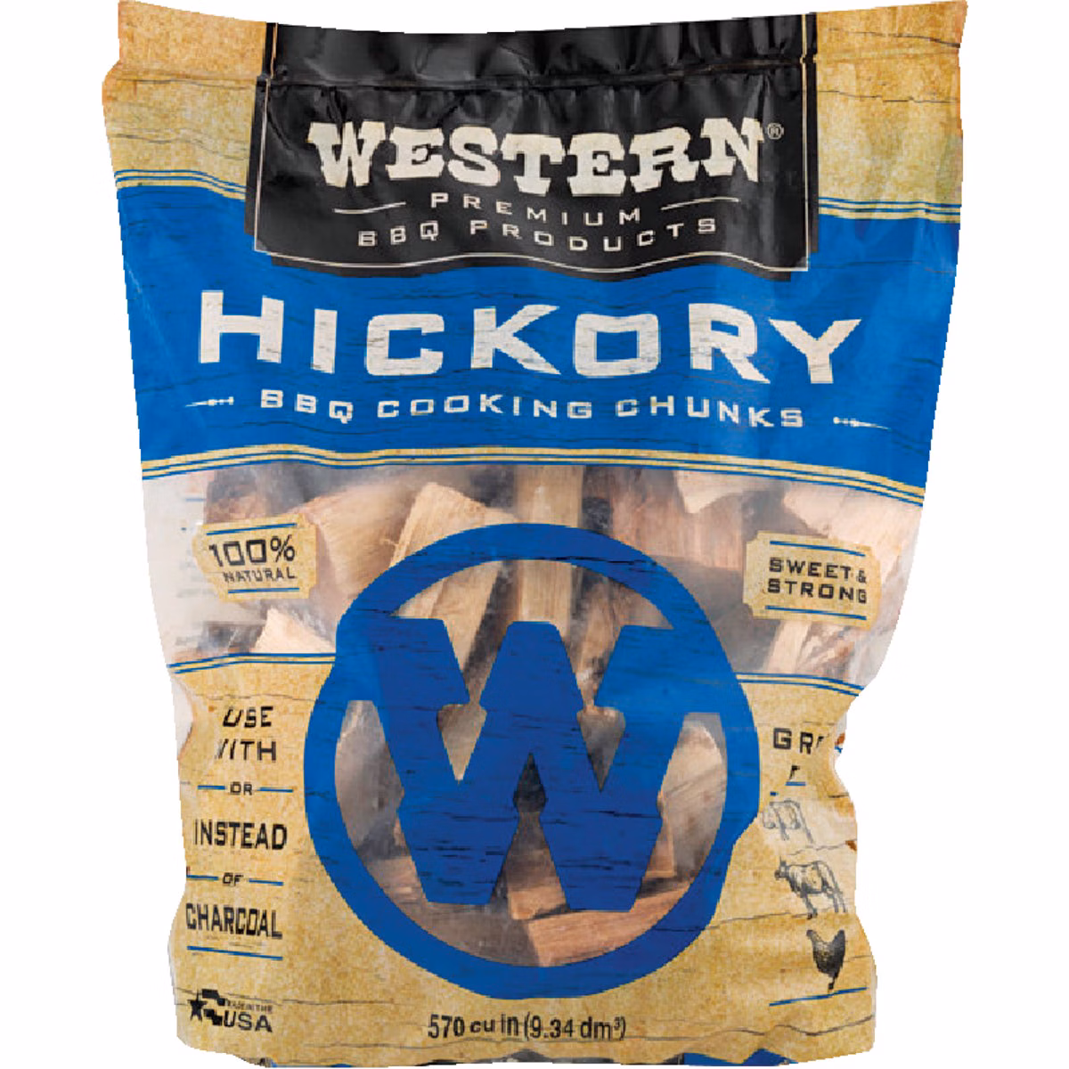 Western 500 Cu. In. Hickory Wood Smoking Chunks
