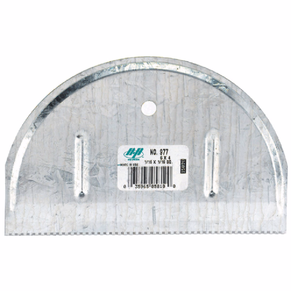 Marshalltown QLT 1/16 In. Square-Notch Half Moon Adhesive Spreader