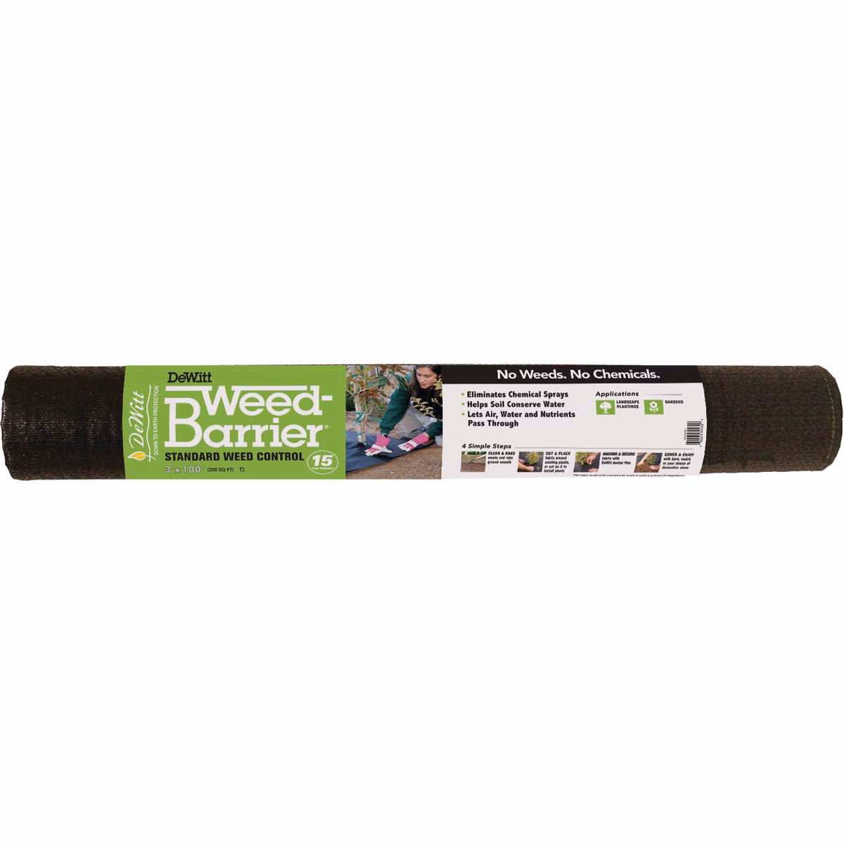 DeWitt Weed Barrier 3 Ft. W. x 100 Ft. L. Pointbond Polypropylene 15-Year Weed Control Landscape Fabric