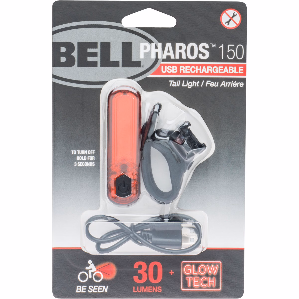 Bell Sports Pharos 150 LED Black/Red USB Rechargeable Bicycle Safety Tail Light