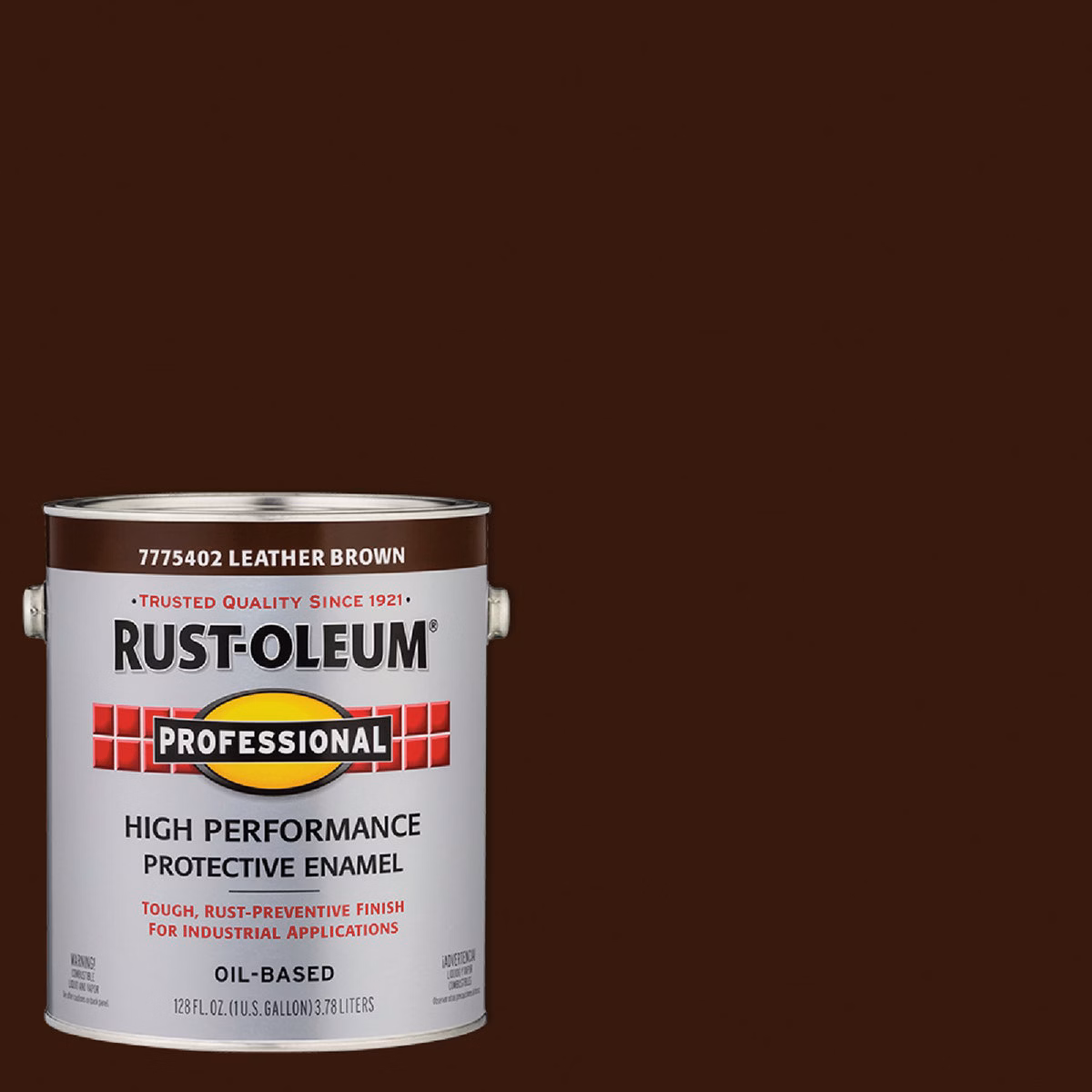 Rust-Oleum Professional DTM Oil Based Gloss Protective Rust Control Enamel, Leather Brown, 1 Gal.