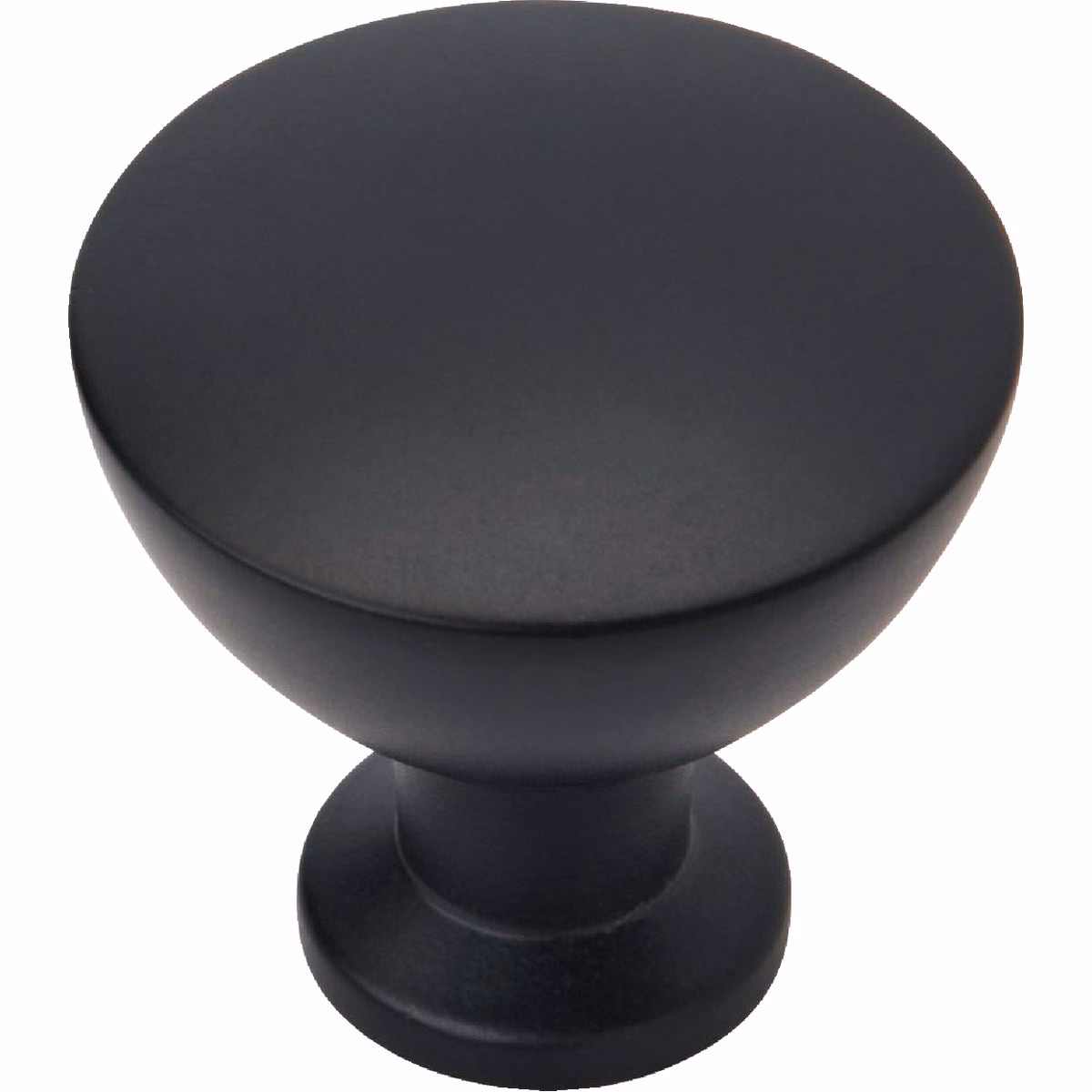 Amerock Grail 1.25 In. Dia. Round Matte Black Cabinet Knob