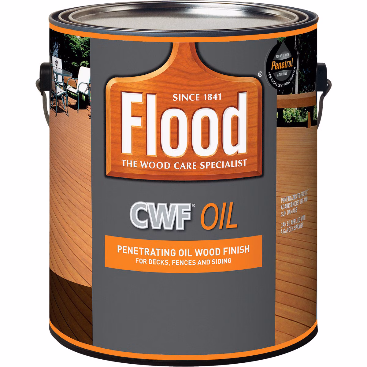 Flood CWF Alkyd/Oil Penetrating Exterior Wood Finish & Preservative, Cedar, 1 Gal.