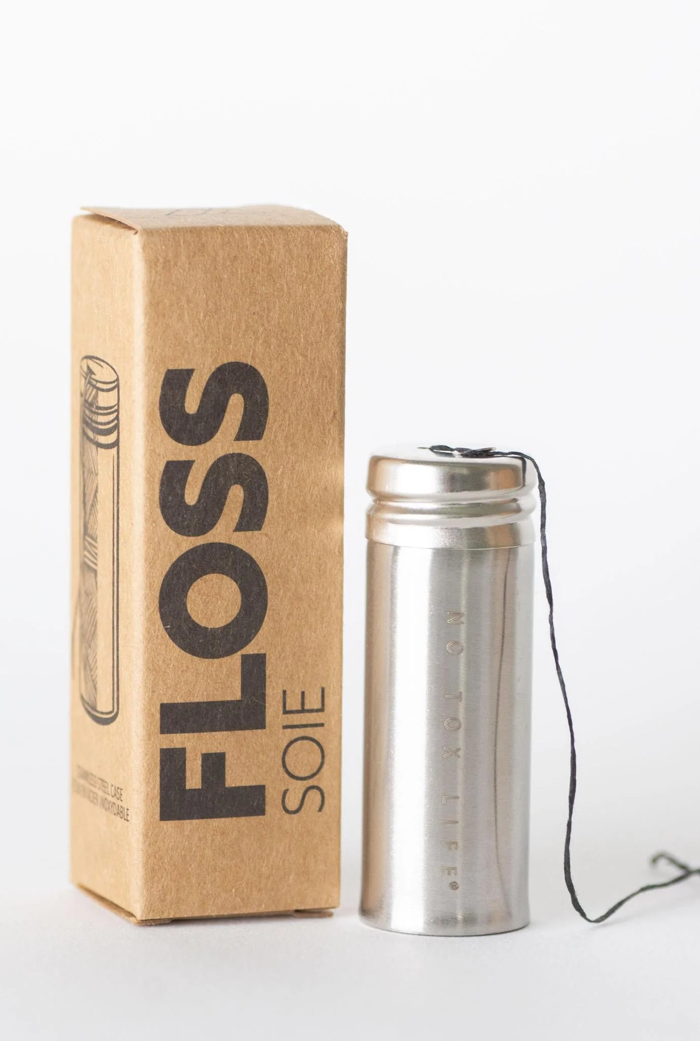 Charcoal Floss – Stainless Steel Holder – No Tox Life®