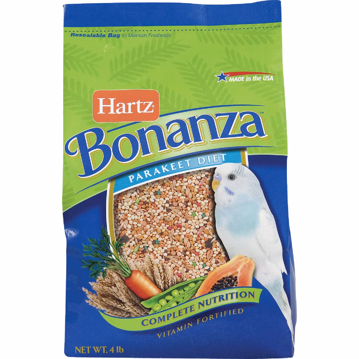 Bonanza 4 Lb. Complete Nutrition Parakeet Gourmet Diet Bird Food