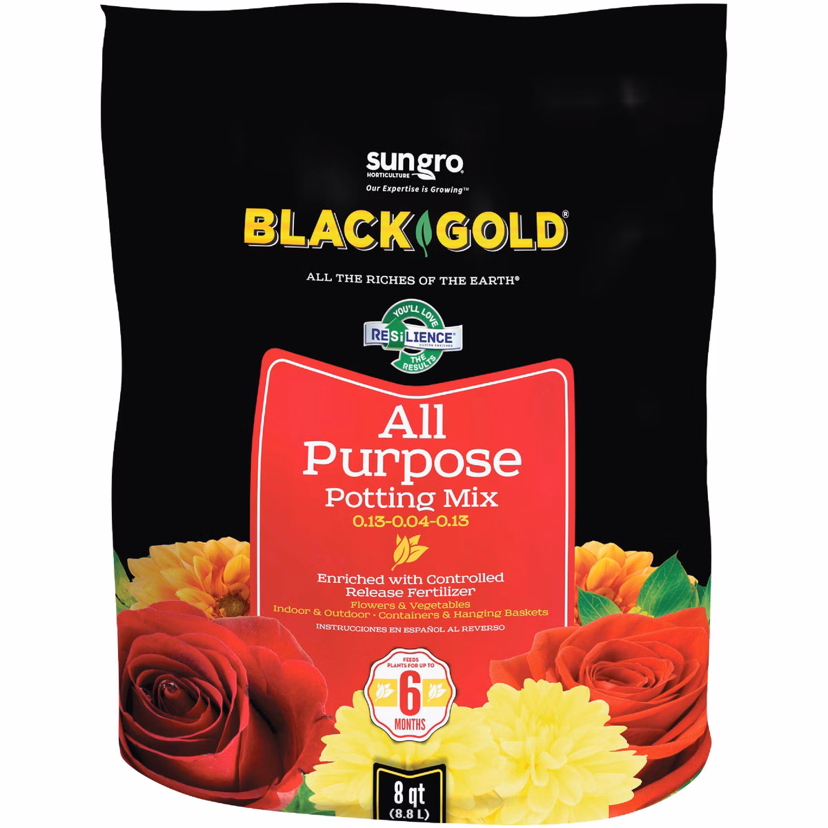 Black Gold 8 Qt. 6 Lb. All Purpose Potting Soil Mix