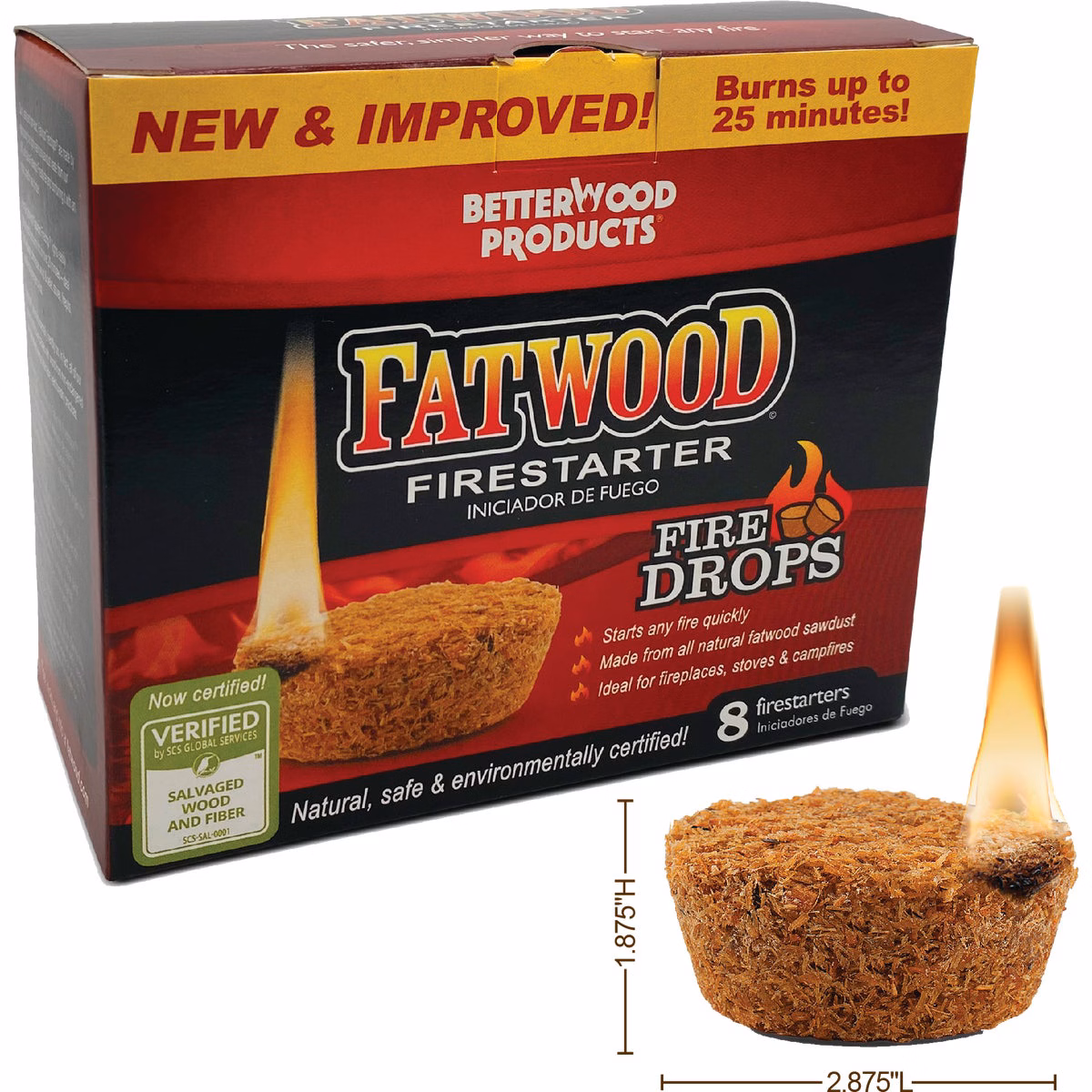 Fatwood Firedrops Fire Starter (8-Pack)