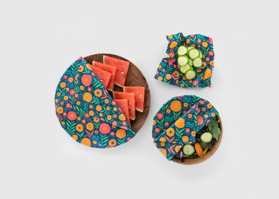 Beeswax Food Wrap – Fall Bloom Print