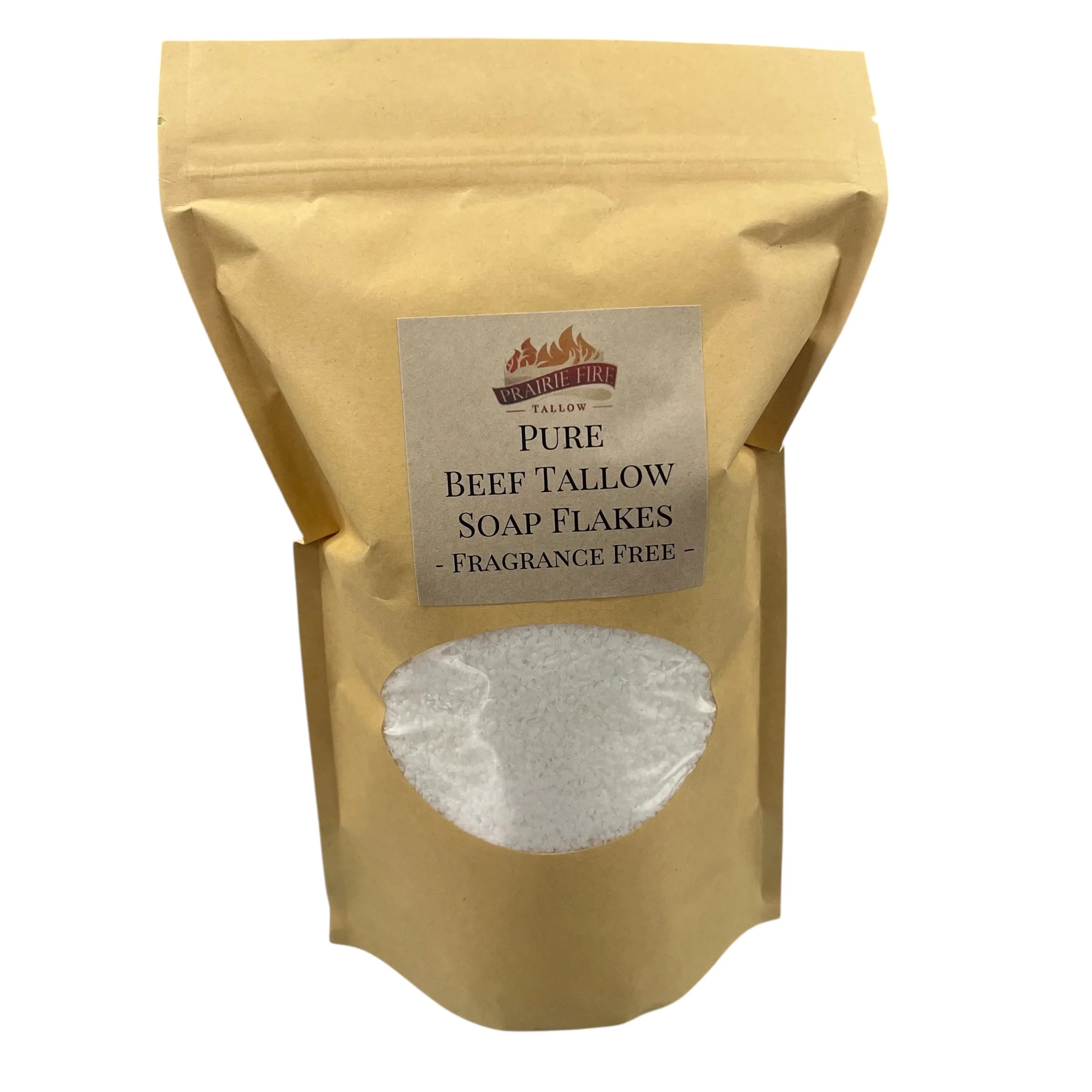 Pure Beef Tallow Soap Flakes – Made in USA – Grass Fed and Finished – Face, Body and Hair – Natural and Organic