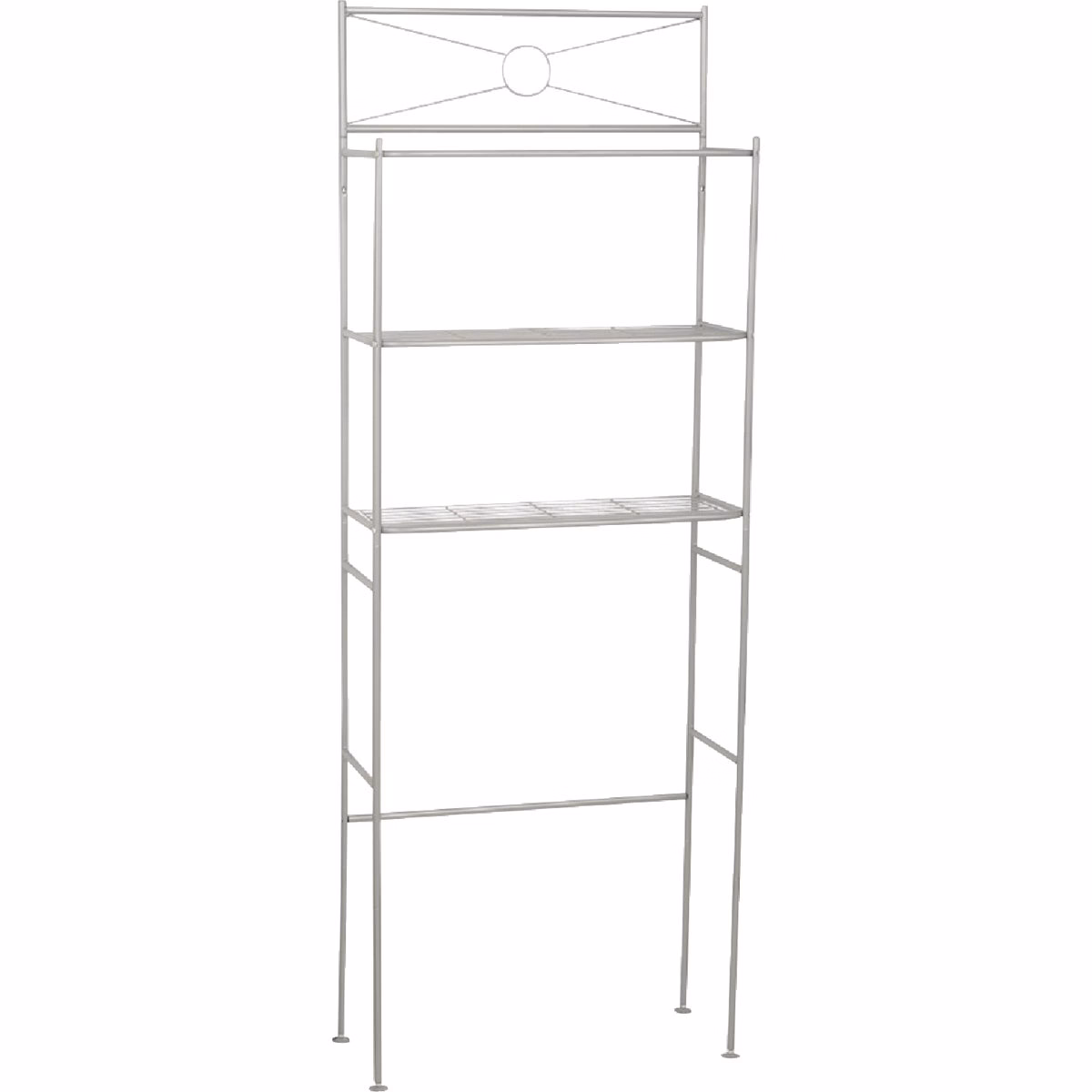 Zenith Zenna Home Spacesaver Satin Nickel Over-the-Toilet Shelf Cabinet, 3 Shelf