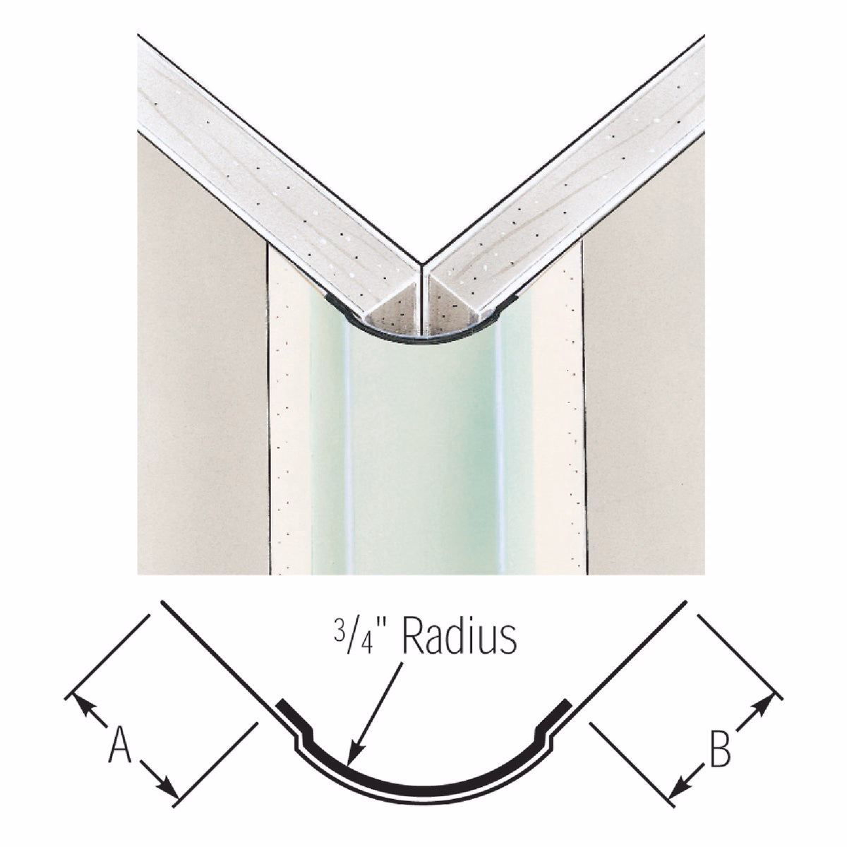 Beadex 3/4 In. x 8 Ft. Paper Faced Metal Bullnose Outside Corner Bead