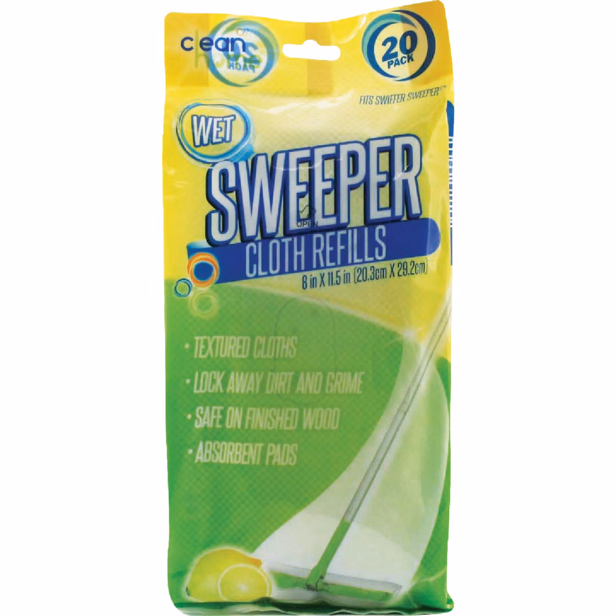 Clean Home Wet Cloth Mop Refill (20-Count)