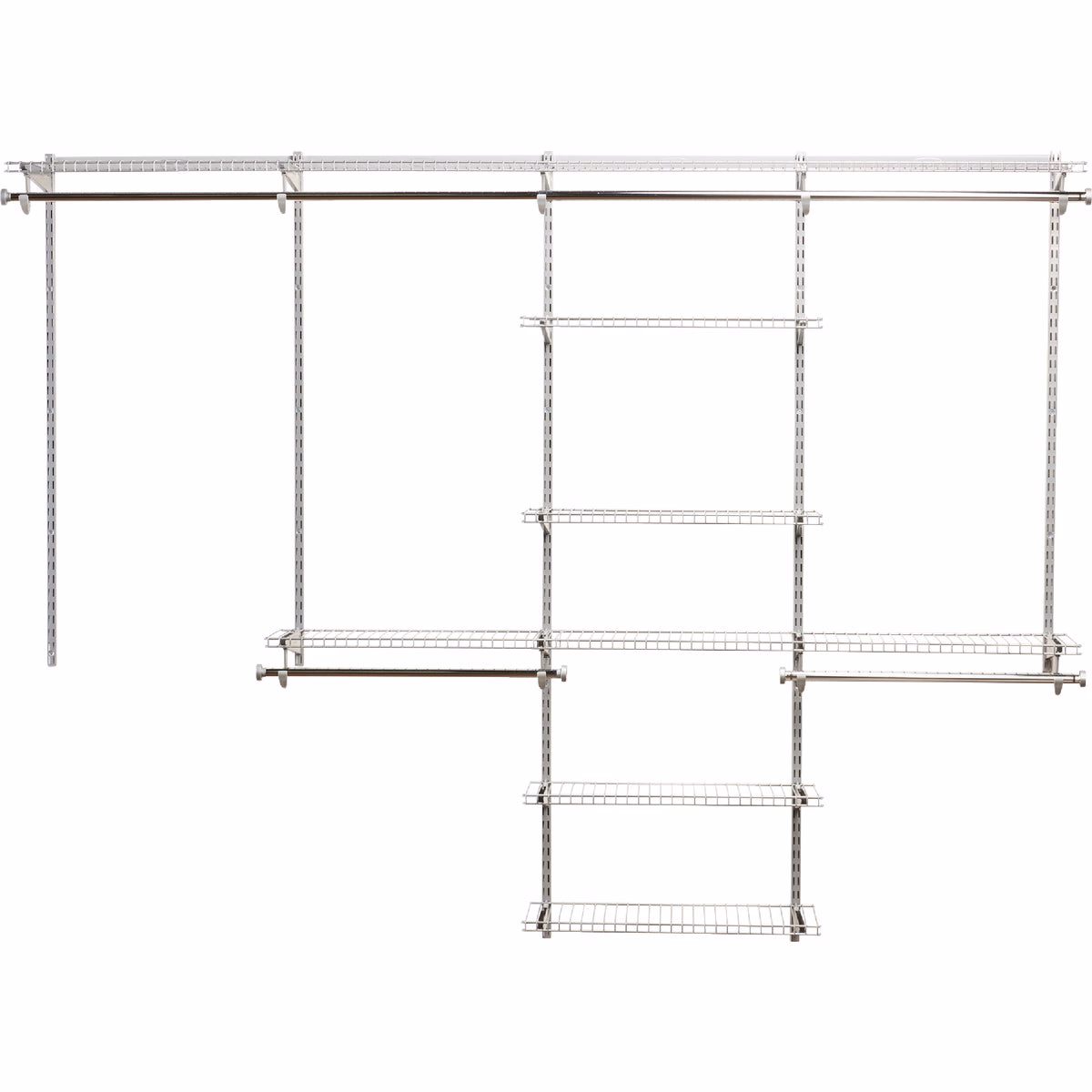 Rubbermaid Configurations Wire Deluxe 4 Ft. to 8 Ft. Closet No-Cut Adjustable Kit