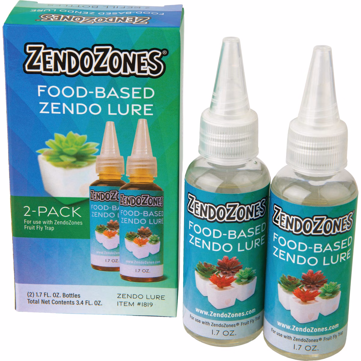 ZendoZones ZendoLure 1.7 Oz. Food-Based Fruit Fly Trap Refill (2-Pack)