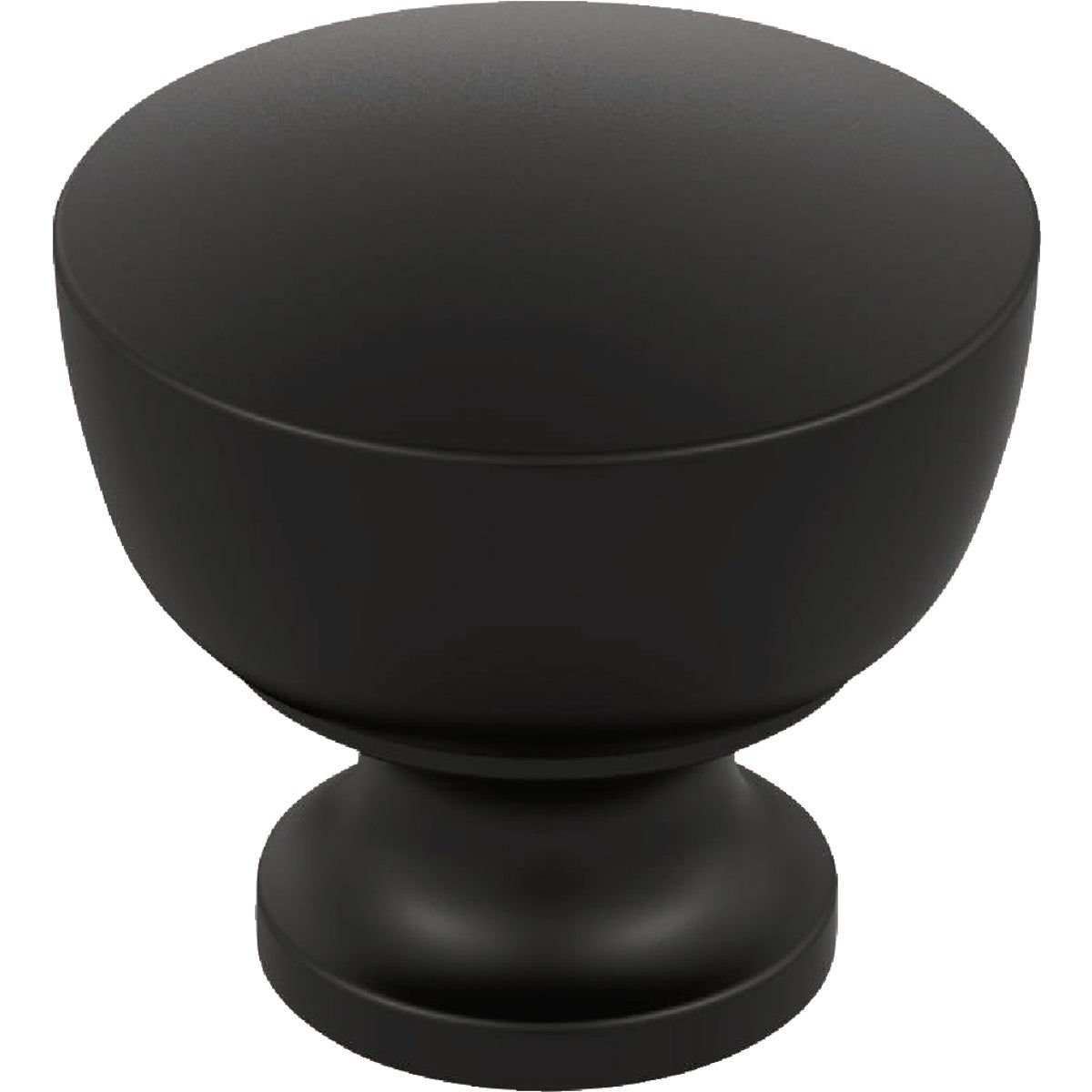 Amerock Chalice 1.25 In. Dia. Round Matte Black Knob